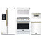 Forno 5-Piece Appliance Package - 30-Inch Electric Range, Under Cabinet Range Hood, Refrigerator with Water Dispenser, Dishwasher, and  30-Inch Microwave Oven in White with Antique Brass Trim