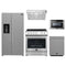 Forno 5-Piece Appliance Package - 30-Inch Leonardo Espresso Electric Range, Under Cabinet Range Hood, Refrigerator with Water Dispenser, Dishwasher, and Microwave Drawer in Stainless Steel