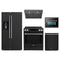 Forno 5-Piece Appliance Package - 30-Inch Induction Range, Under Cabinet Range Hood, Refrigerator with Water Dispenser, Dishwasher, and 24-Inch Microwave Oven in Black with Stainless Steel Trim