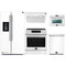 Forno 5-Piece Appliance Package - 30-Inch Inducton Range, Under Cabinet Range Hood, Refrigerator with Water Dispenser, Dishwasher, and  24-Inch Microwave Oven in White with Stainless Steel Trim