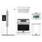 Forno 5-Piece Appliance Package - 30-Inch Induction Range, Under Cabinet Range Hood, Refrigerator with Water Dispenser, Dishwasher, and 24-Inch Microwave Oven in White with Stainless Steel Trim