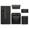 Forno 5-Piece Appliance Package - 30-Inch Induction Range, Under Cabinet Range Hood, Refrigerator with Water Dispenser, Dishwasher, and 30-Inch Microwave Drawer in Black with Antique Brass Trim