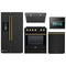 Forno 5-Piece Appliance Package - 30-Inch Inducton Range, Under Cabinet Range Hood, Refrigerator with Water Dispenser, Dishwasher, and  24-Inch Microwave Oven in Black with Antique Brass Trim