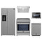 Forno 5-Piece Appliance Package - 30-Inch Leonardo Espresso Induction Range, Under Cabinet Range Hood, Refrigerator with Water Dispenser, Dishwasher, and Microwave Drawer in Stainless Steel