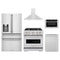 ZLINE 5-Piece Appliance Package - 30-Inch Dual Fuel Range, Hood, Refrigerator with Water Dispenser, Dishwasher, and Microwave Drawer in Stainless Steel