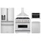 ZLINE 5-Piece Appliance Package - 36-Inch Dual Fuel Range, Hood, Refrigerator with Water Dispenser, Dishwasher, and Microwave Drawer in Stainless Steel