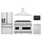 ZLINE 5-Piece Appliance Package - 48-Inch Dual Fuel Range, Hood, Refrigerator with Water Dispenser, Dishwasher, and Microwave Drawer in Stainless Steel