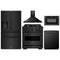 ZLINE 5-Piece Appliance Package - 30-Inch Dual Fuel Range, Hood, Refrigerator with Water Dispenser, Dishwasher, and Microwave Drawer in Black Stainless Steel