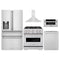 ZLINE 5-Piece Appliance Package - 30-Inch Classic Gas Range, Wall Mount Range Hood, 36-Inch French Door Refrigerator with Water Dispenser, Dishwasher, and 30-Inch Microwave Drawer in Stainless Steel