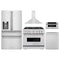 ZLINE 5-Piece Appliance Package - 36-Inch Classic Gas Range, Wall Mount Range Hood, 36-Inch French Door Refrigerator with Water Dispenser, Dishwasher, and 30-Inch Microwave Drawer in Stainless Steel