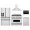 ZLINE 5-Piece Appliance Package - 36-Inch Gas Range, Hood, Refrigerator with Water Dispenser, Dishwasher, and Microwave Drawer in Stainless Steel