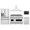 ZLINE 5-Piece Appliance Package - 48-Inch Gas Range, Hood, Refrigerator with Water Dispenser, Dishwasher, and Microwave Drawer in Stainless Steel