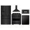 ZLINE 5-Piece Appliance Package - 30-Inch Classic Gas Range, Wall Mount Range Hood, 36-Inch French Door Refrigerator with Water Dispenser, Dishwasher, and 30-Inch Microwave Drawer in Black Stainless Steel