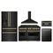 ZLINE 5-Piece Appliance Package - 48-Inch Autograph Edition Gas Range, Wall Mount Range Hood, 36-Inch French Door Refrigerator with Water Dispenser, Dishwasher, and 30-Inch Microwave Drawer in Black Stainless Steel with Gold Accents