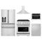 ZLINE 5-Piece Appliance Package - 30-Inch Paramount Dual Fuel Range, Wall Mount Range Hood, 36-Inch French Door Refrigerator with Water Dispenser, Dishwasher, and 24-Inch Microwave Drawer in Stainless Steel