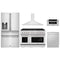 ZLINE 5-Piece Appliance Package - 48-Inch Paramount Dual Fuel Range, Wall Mount Range Hood, 36-Inch French Door Refrigerator with Water Dispenser, Dishwasher, and 30-Inch Microwave Drawer in Stainless Steel