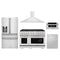 ZLINE 5-Piece Appliance Package - 48-Inch Paramount Dual Fuel Range, Wall Mount Range Hood, 36-Inch French Door Refrigerator with Water Dispenser, Dishwasher, and 30-Inch Microwave Drawer in Stainless Steel