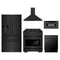ZLINE 5-Piece Appliance Package - 30-Inch Paramount Dual Fuel Range, Wall Mount Range Hood, 36-Inch French Door Refrigerator with Water Dispenser, Dishwasher, and 30-Inch Microwave Drawer in Black Stainless Steel