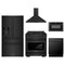 ZLINE 5-Piece Appliance Package - 30-Inch Paramount Dual Fuel Range, Wall Mount Range Hood, 36-Inch French Door Refrigerator with Water Dispenser, Dishwasher, and 24-Inch Microwave Drawer in Black Stainless Steel