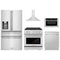 ZLINE 5-Piece Appliance Package - 30-Inch Paramount Gas Range, Wall Mount Range Hood, 36-Inch French Door Refrigerator with Water Dispenser, Dishwasher, and 30-Inch Microwave Drawer in Stainless Steel