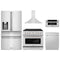 ZLINE 5-Piece Appliance Package - 36-Inch Paramount Gas Range, Wall Mount Range Hood, 36-Inch French Door Refrigerator with Water Dispenser, Dishwasher, and 30-Inch Microwave Drawer in Stainless Steel