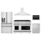 ZLINE 5-Piece Appliance Package - 48-Inch Paramount Gas Range, Wall Mount Range Hood, 36-Inch French Door Refrigerator with Water Dispenser, Dishwasher, and 24-Inch Microwave Drawer in Stainless Steel