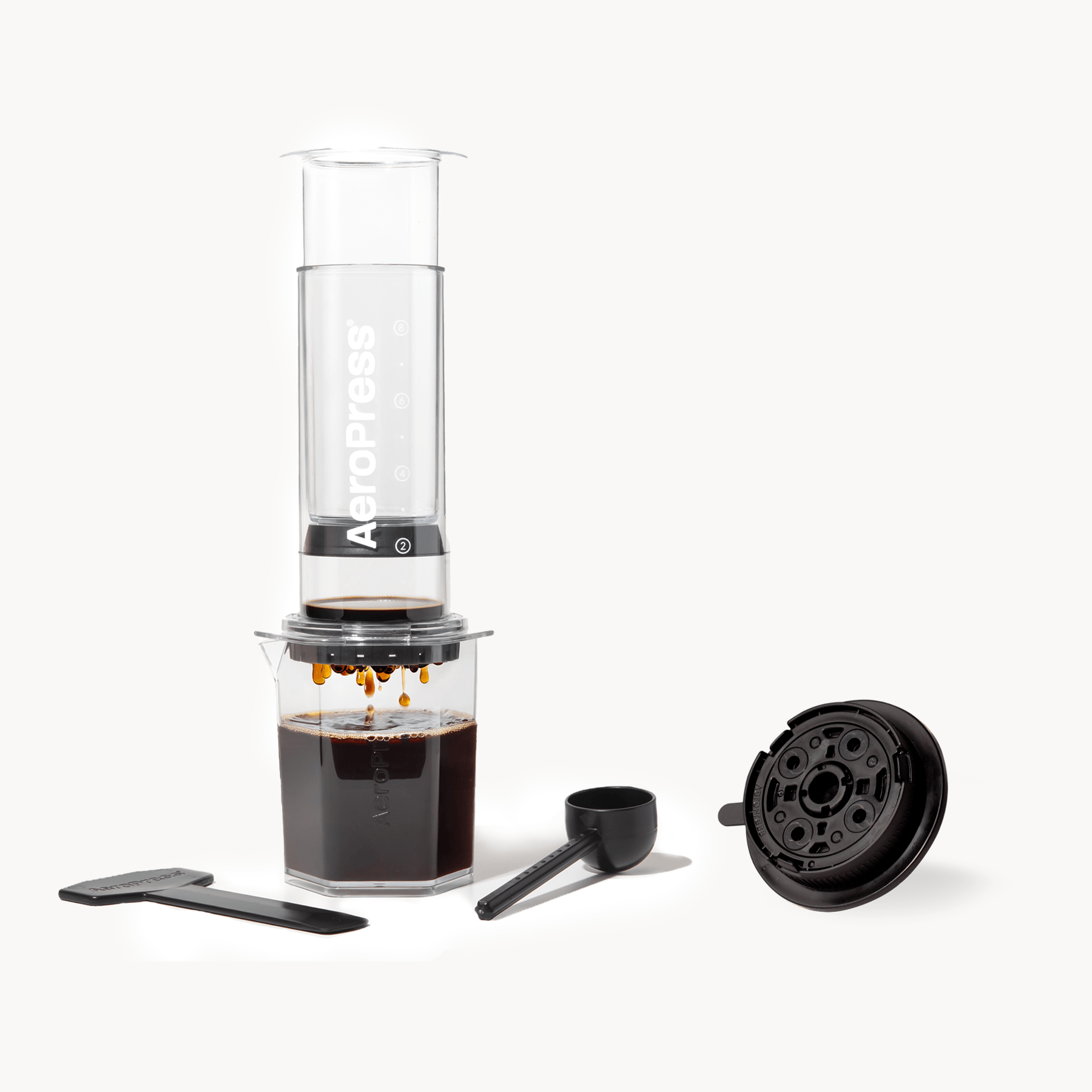 AeroPress Clear XL Coffee Press and XL Variable Flow Control Cap Bundle, 3-in-1 Brewing (XL90XLVFC1)