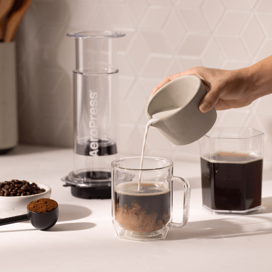 AeroPress Clear XL Coffee Press and XL Variable Flow Control Cap Bundle, 3-in-1 Brewing (XL90XLVFC1)