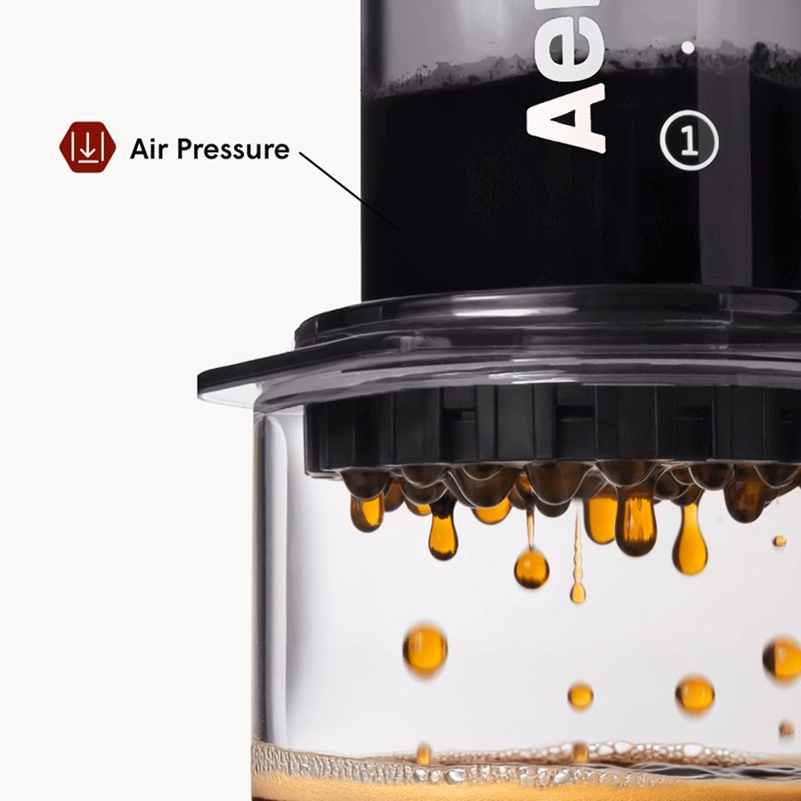 AeroPress Coffee Maker & Stainless Steel Filter Traveler's Bundle, 3-in-1 Brewing, Clear & Colors