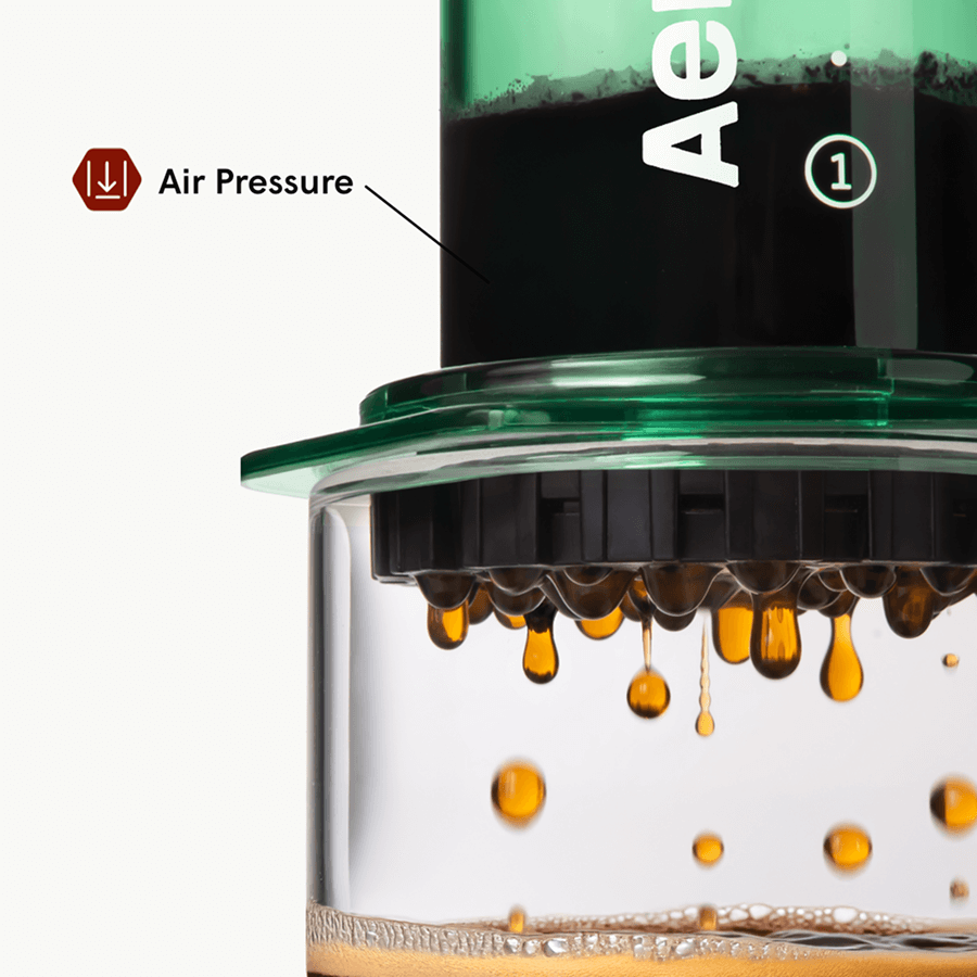 AeroPress Coffee Maker & Stainless Steel Filter Traveler's Bundle, 3-in-1 Brewing, Clear & Colors