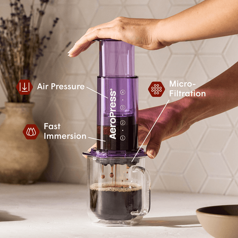 AeroPress Coffee Maker Clear & Colors