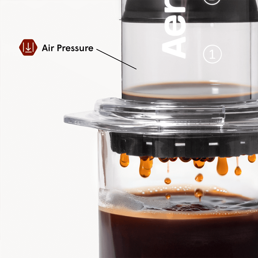 AeroPress Coffee Maker & Stainless Steel Filter Traveler's Bundle, 3-in-1 Brewing, Clear & Colors