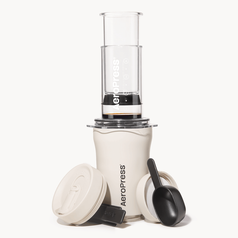 AeroPress Coffee Maker Go Plus, 3-in-1 Brewing with 16 oz Stainless Steel Travel Tumbler