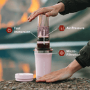 AeroPress Coffee Maker Go Plus, 3-in-1 Brewing with 16 oz Stainless Steel Travel Tumbler