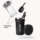 AeroPress Coffee Maker Go Plus, 3-in-1 Brewing with 16 oz Stainless Steel Travel Tumbler