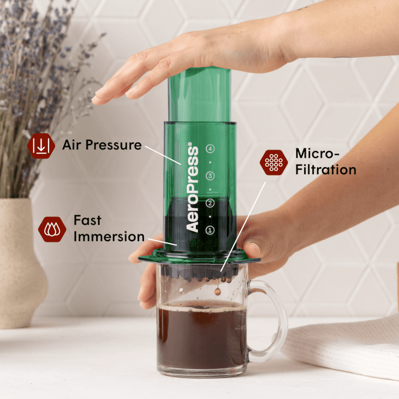 AeroPress Coffee Maker Clear & Colors