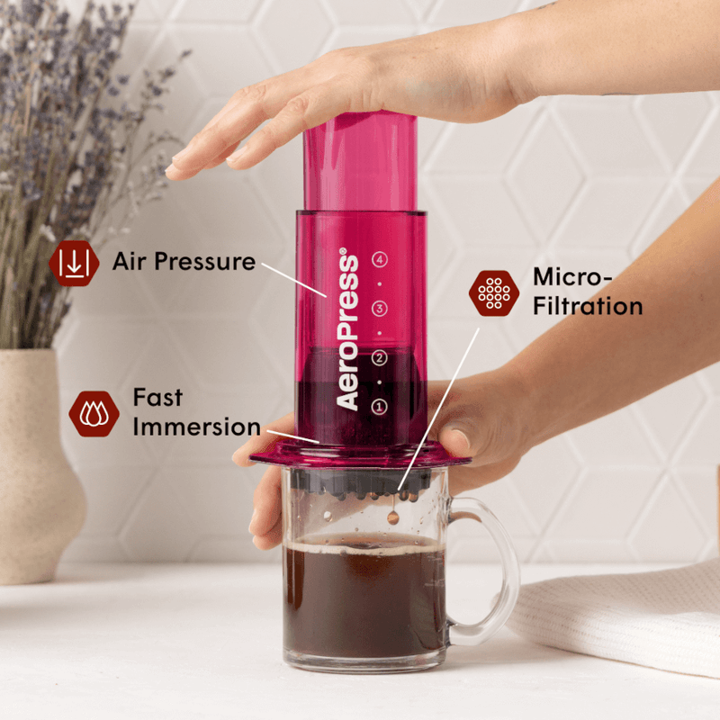 AeroPress Coffee Maker Clear & Colors
