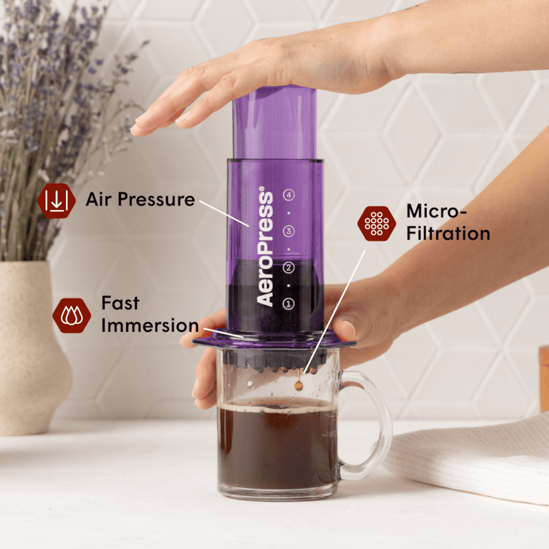 AeroPress Coffee Maker Clear & Colors