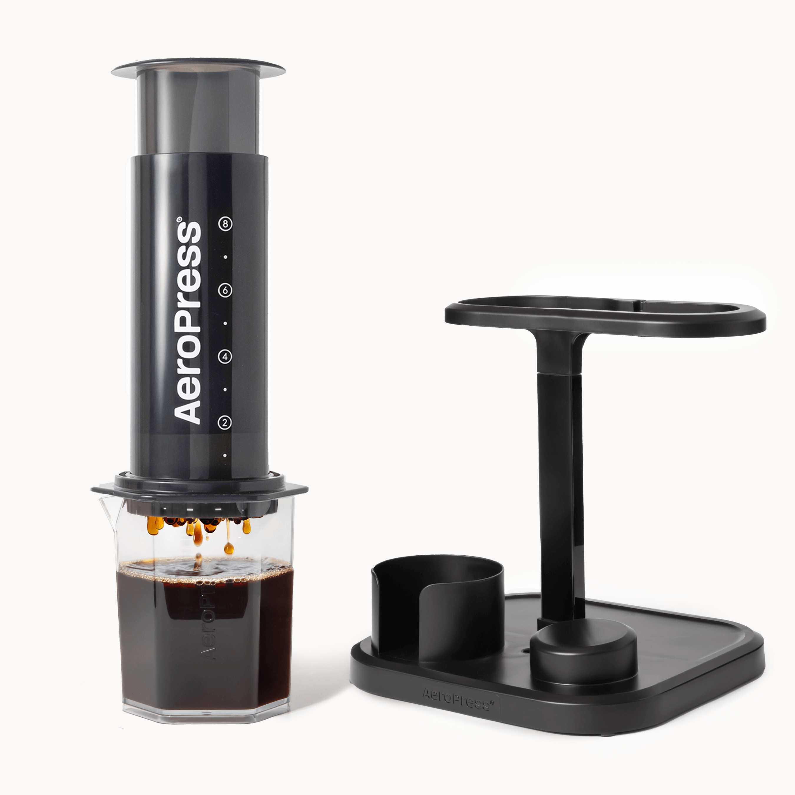 AeroPress Original XL Coffee Maker & Organizer Stand Bundle, 3-in-1 Brewing (XLOS1)