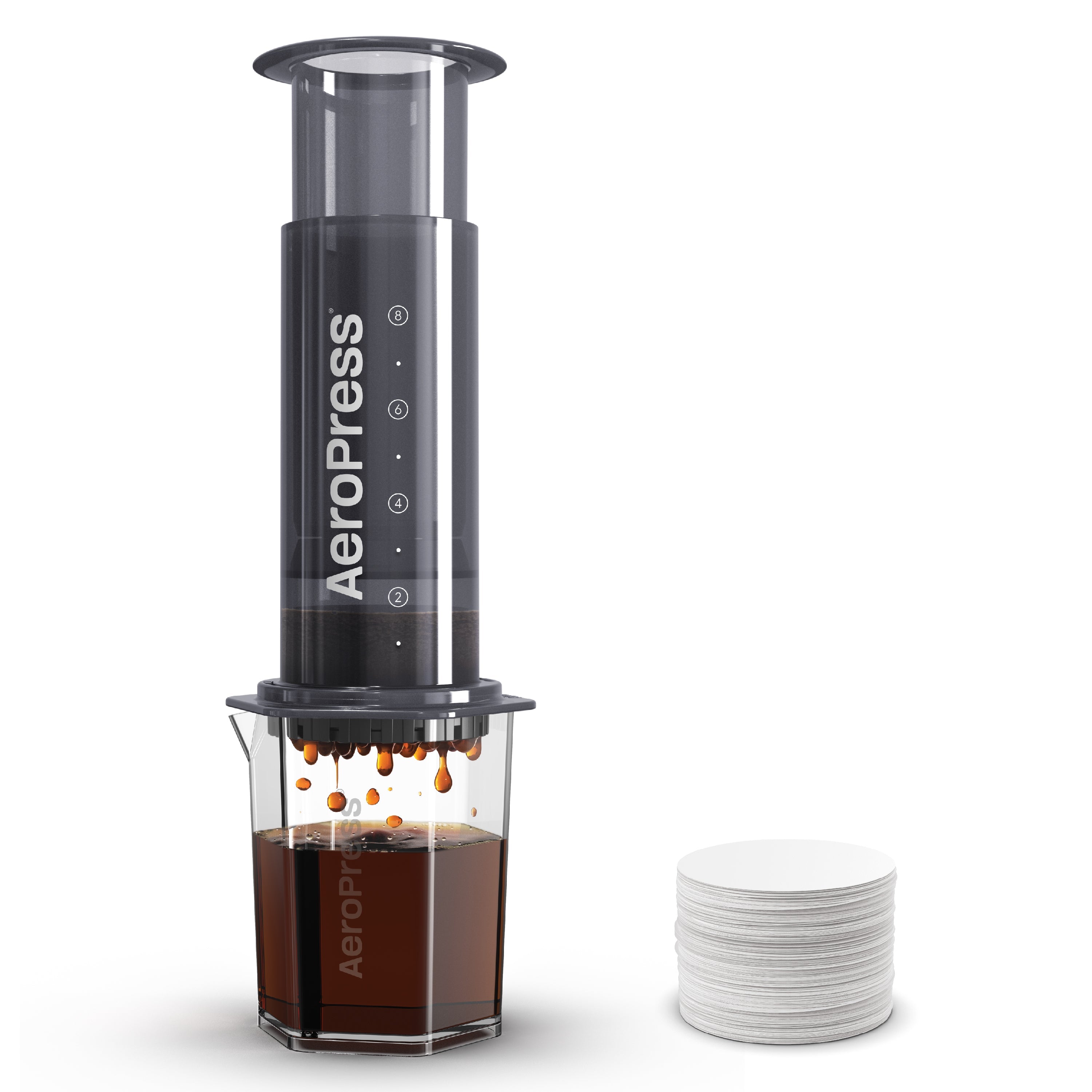AeroPress Original XL Coffee Maker & XL Paper Micro-Filters Bundle, 3-in-1 Brewing (XLFP1)