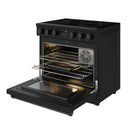 Thor Kitchen 3-Piece Appliance Package - 36-Inch Electric Range, 30-Inch Refrigerator, & 24-Inch Dishwasher in Black