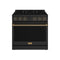 Thor Kitchen 36-Inch Contemporary Propane Gas Range with 6.0 Cu. Ft. Oven and 6 Cooktop Burners in Black and Bronze (ARG36BLP-BRZ)