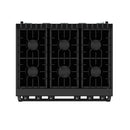 Thor Kitchen 4-Piece Appliance Package - 36-Inch Natural Gas Range, 36-Inch Refrigerator, 36-Inch Wall Mount Range Hood, & 24-Inch Dishwasher in Black