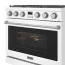 Thor Kitchen 36-Inch Propane Gas Range with 6 Burners, 6.0 cu. ft. Convection Oven in White (ARG36WLP)