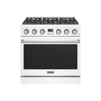 Thor Kitchen 36-Inch Natural Gas Range with 6 Burners, 6.0 cu. ft. Convection Oven in White (ARG36W)