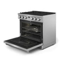 Thor Kitchen A-Series 4-Piece Appliance Package - 36-Inch Propane Gas Range, Under Cabinet Range Hood, Refrigerator, and Dishwasher in Stainless Steel