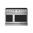 Thor Kitchen A-Series 6-Piece Appliance Package - 48-Inch Gas Range, Under Cabinet Range Hood, Refrigerator with Water Dispenser, Dishwasher, Microwave, and Wine Cooler in Stainless Steel