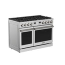 Thor Kitchen A-Series 2-Piece Appliance Package - 48-Inch Gas Range and Under Cabinet Range Hood in Stainless Steel