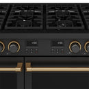 Thor Kitchen 48-Inch Contemporary Propane Gas Range with 7.6 Cu. Ft. Oven and 8 Cooktop Burners in Black with Bronze Accents (ARG48BLP-BRZ)
