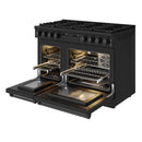 Thor Kitchen 48-Inch Contemporary Propane Gas Range with 7.6 Cu. Ft. Oven and 8 Cooktop Burners in Black (ARG48BLP)